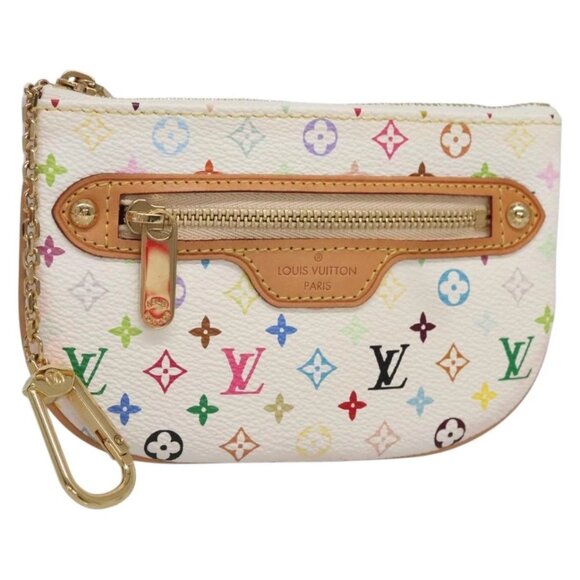 LOUIS VUITTON Monogram Multicolor Pochette MM Pouch White M60028 LV Auth 134908V - Picture 1 of 16